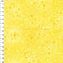 100% Cotton Lemon Yellow Flutter Print Blender Fabric 44